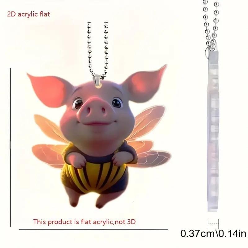 

Летающий Уникальный Акриловый Брелок-Свинья Подвеска на Зеркало Заднего Вида для Транспортных Средств