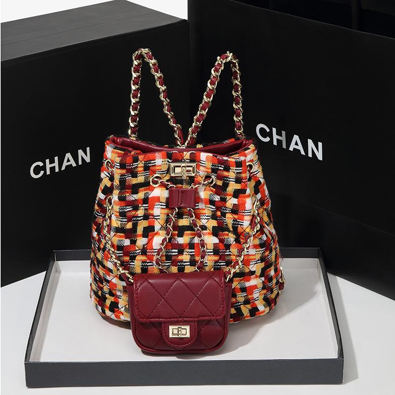 Women's Summer Diamond-shaped Chain Backpack, Korean Version, High Appearance Level, Small Square Bag, Single-shoulder Crossbody Bag