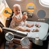 Toddler Airplane Bed, Grey | Airplane Travel Essentials, Plane Seat Extender for Kids, Portable Plane Travel Bed, For Long Flight Flying
