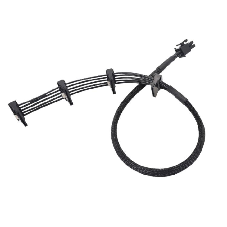 

Heavy Duty 6PIN To 4SATA Power Cable With Nylon Braiding For X-1250XM2 X-1050XM2 PSUs Power Cord 1
