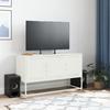 VidaXL TV Stand White 100.5x39x60.5 Cm Steel, TV Stand, TV Buffet, Media Unit, TV Bench, Hifi Cabinet, Center of 846481