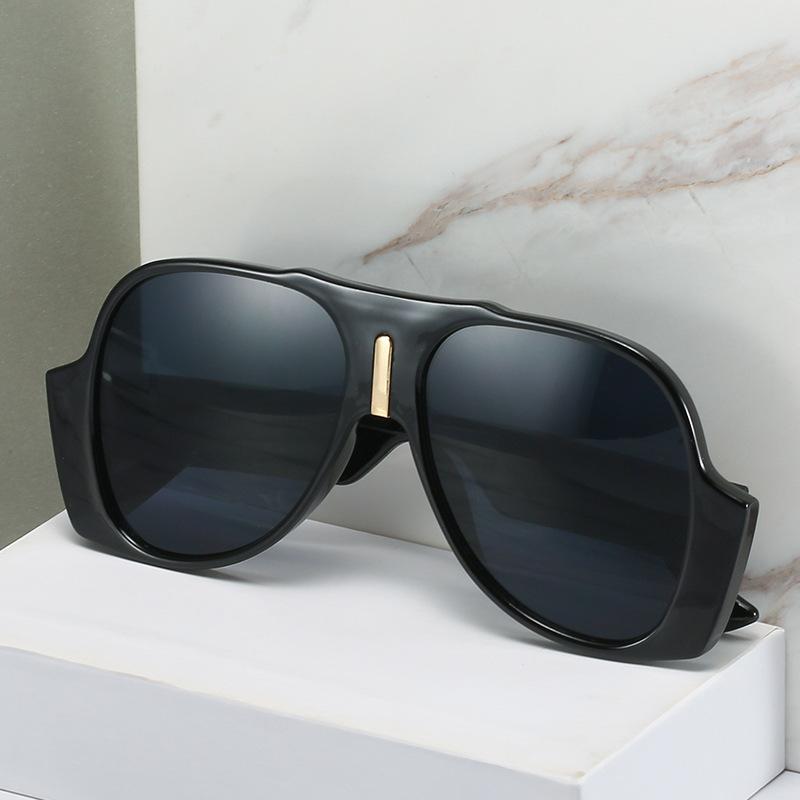 Large Frame Sunglasses, European And American Fashion G Home, The Same Glasses, Wide Legs, Funny Personalized Women'S Sunglasses