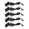 5 Pcs Electrode Wire 2.5mm Angle Plug 1.2m Length 1 To 2 Ear Clip Electrode Lead Wire for Massage Machine