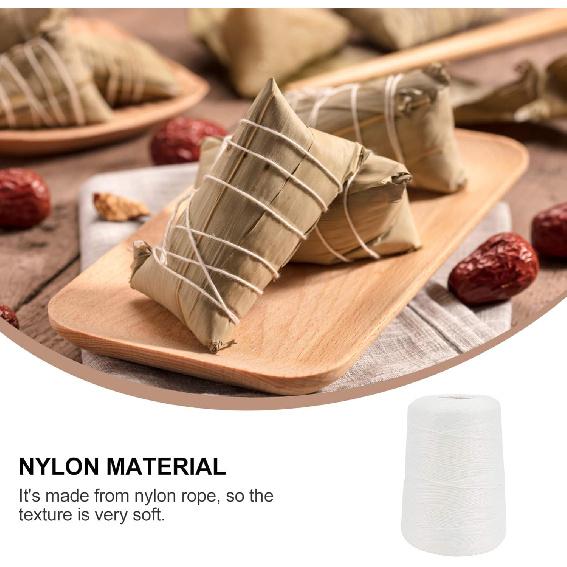 Cabilock Cotton Bakers Twine Fine Cotton String Food Safe 500M 0.8mm for Butchers Baking Tying Meat Sausage Pork Elbow Bacon Zongzi Gift Wrapping DIY