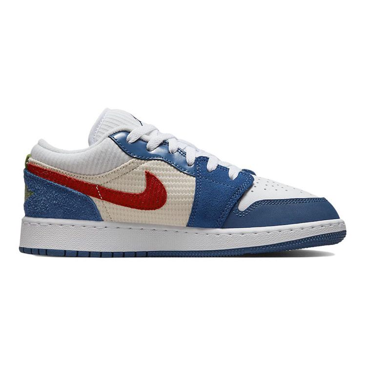 Pantofi de sport pentru copii Air Jordan 1 Low SE GS Messy Room Albastru francez-albastru Chutney DR6960-400