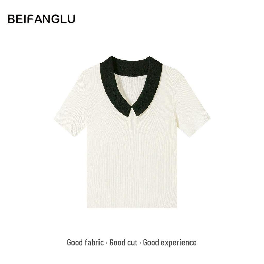 Northern Deer Cool Breathable Polo Neck Top - 70.7% Lyocell, 29.3% Triacetate, Slimming & Versatile Model 261192