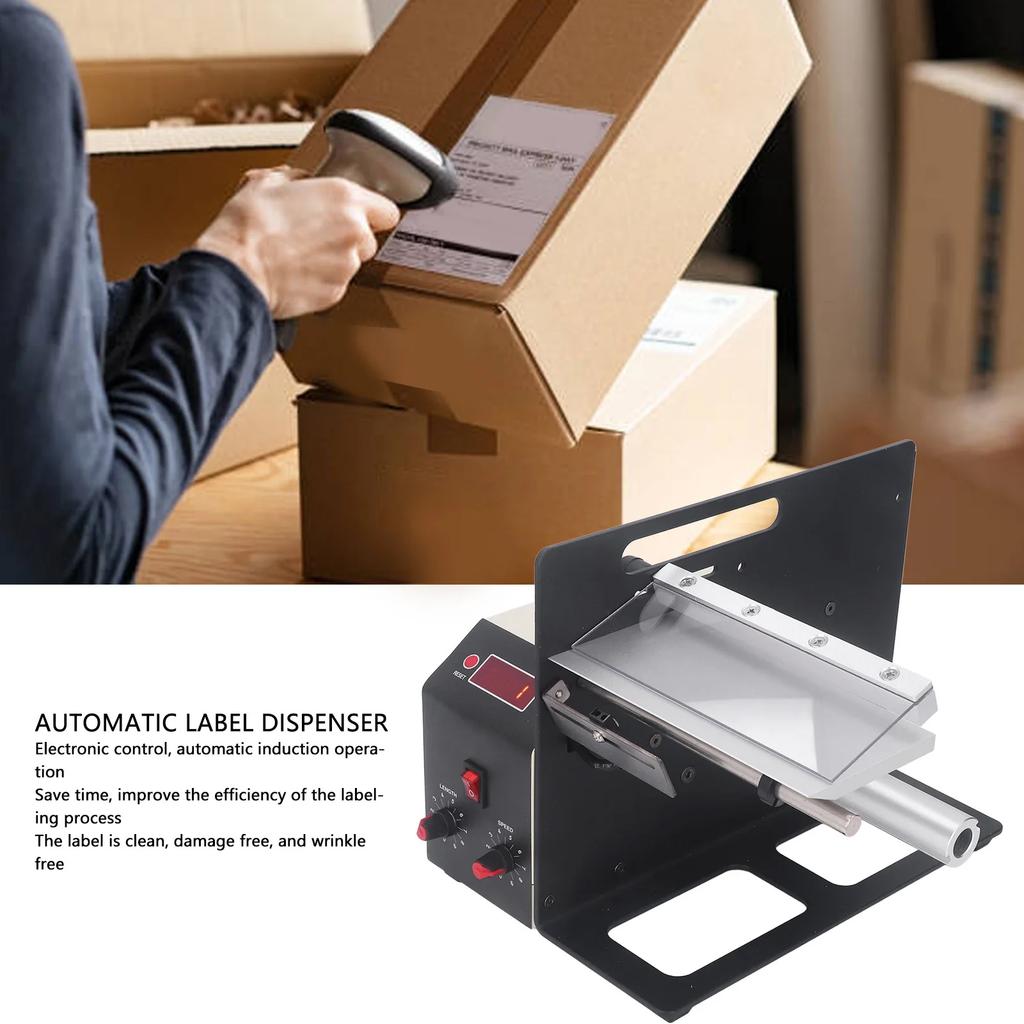 Automatic Label Dispenser 4-160mm Width Automatic Label Stripper  Digital Display Quick Separation Label Stripper Machine