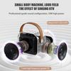 Mini macchina per karaoke compatibile con Bluetooth con microfono, 5 effetti sonori, set di altoparlanti per karaoke portatili compatti ad alta potenza