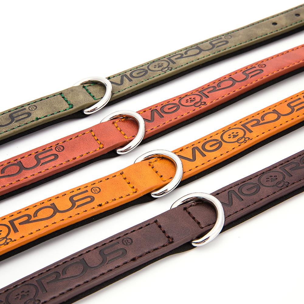 Nahast koera kaelarihm Pu veekindel koera pikkusevastane kaelarihm, trükitud kirjaga lemmiklooma kaelarihm