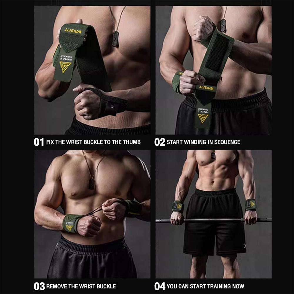 1 Pair Premium Wrist Support Fitness Wristbands Protect Your Wrist During GYM Workouts Ideal for Intense Bench Press Deadlift 1