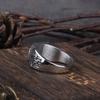 Stainless Steel Viking Compass Ring Trendy Hip Hop Rock Punk Nordic Mythological Story Luxury Rings for Men Women