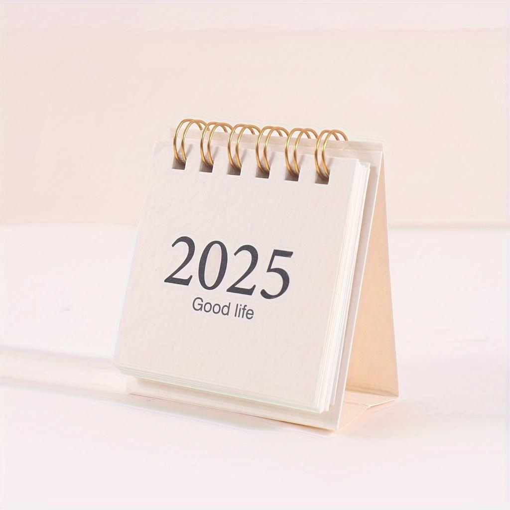 2025 Flip Desk Calendar with Notepad - Ideal for Office & School Decor, Back-to-School Essential