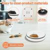 Dry Wet Food Cat Feeder with Timer 6 Meals Pet Food Auto Feeder Battery Powered Fresh Food Dispenser for Domestic Pets