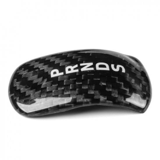 1Pcs Black Carbon Fiber Gear Shift Knob Panel Trim for Ford 2014-2018 Mustang