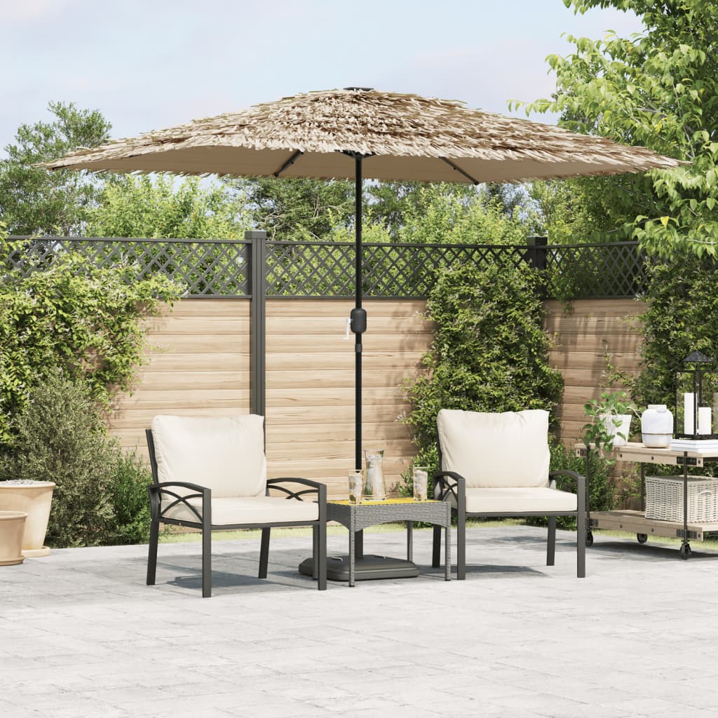 Vidaxl Parasol Ogrodowy Z Led, Stalowy Słupek, Brązowy, 248X248X248 Cm
