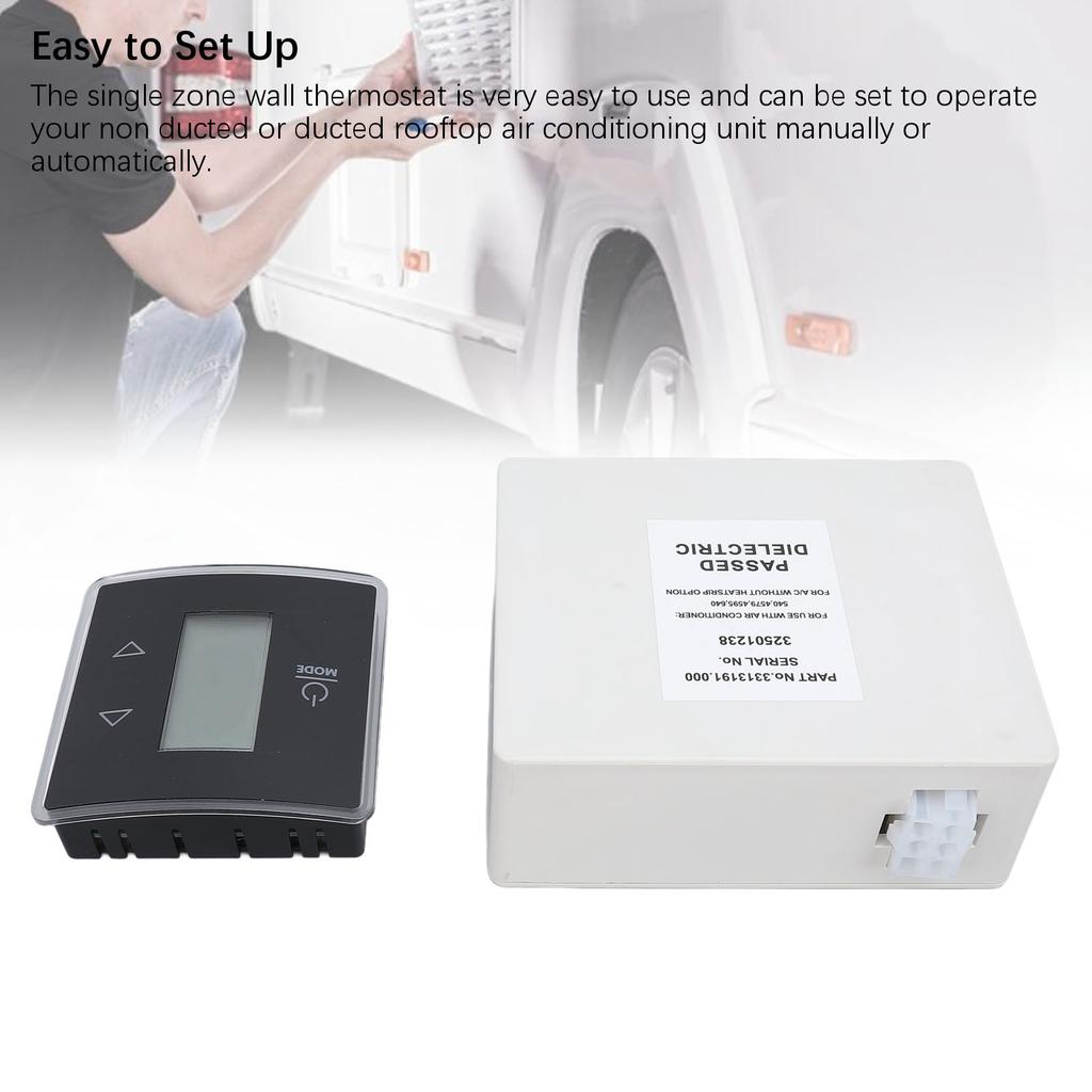RV Wall Thermostat Control Kit LCD Display 3316230.714 Single Zone CT Thermostat with Control Board for Air Condtioners B59530 B57915