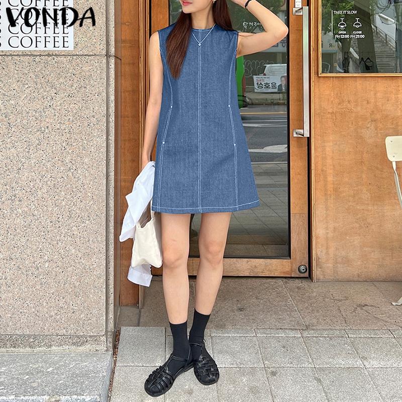 

Летнее женское короткое платье без рукавов VONDA