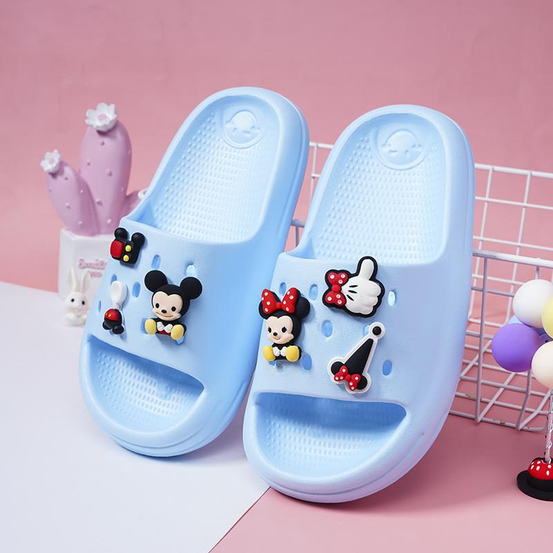 Adorable Cartoon Mickey Summer Indoor Slippers For Girls With Slip-resistant Eva Sole