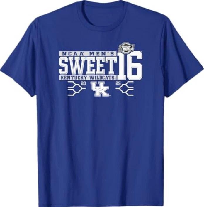 Kentucky Wildcats Sweet 16 2025 Men s March Madness Royal T-Shirt 3XL