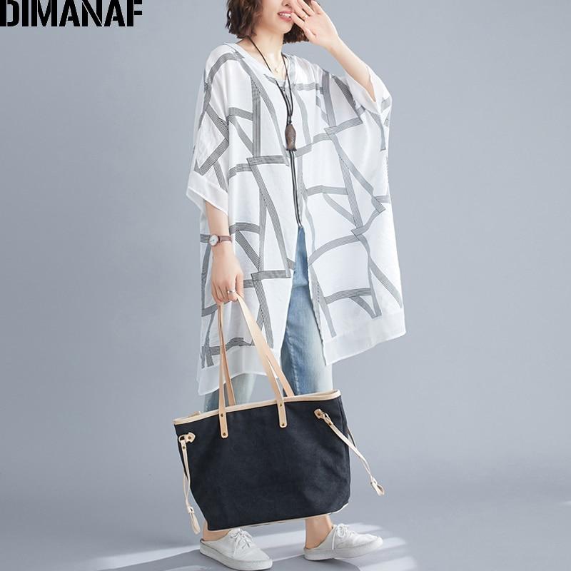 DIMANAF, chaquetas de verano de talla grande, abrigos, ropa de mujer, estampado Vintage, prendas de vestir exteriores a rayas para mujer, cárdigan holgado informal con cremallera, cárdigan fino