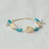 Handmade Seashell & Crushed Stone Bracelet with Lobster Clasp - Perfect Summer Travel Souvenir