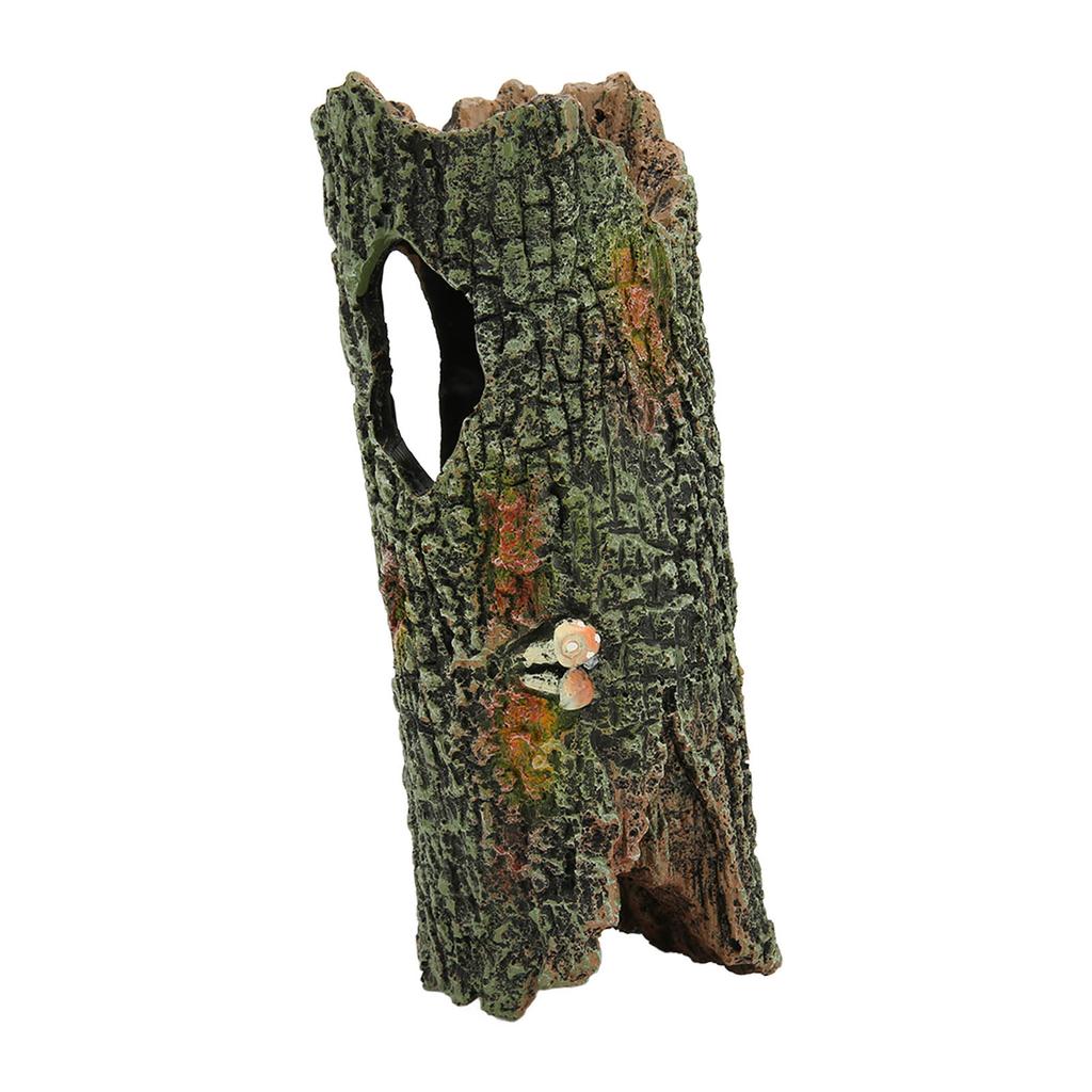Aquarium Tree Trunk Ornament Simulation Artificial Aquarium Cave Hollow Tree Trunk for Fish Turtles Reptiles
