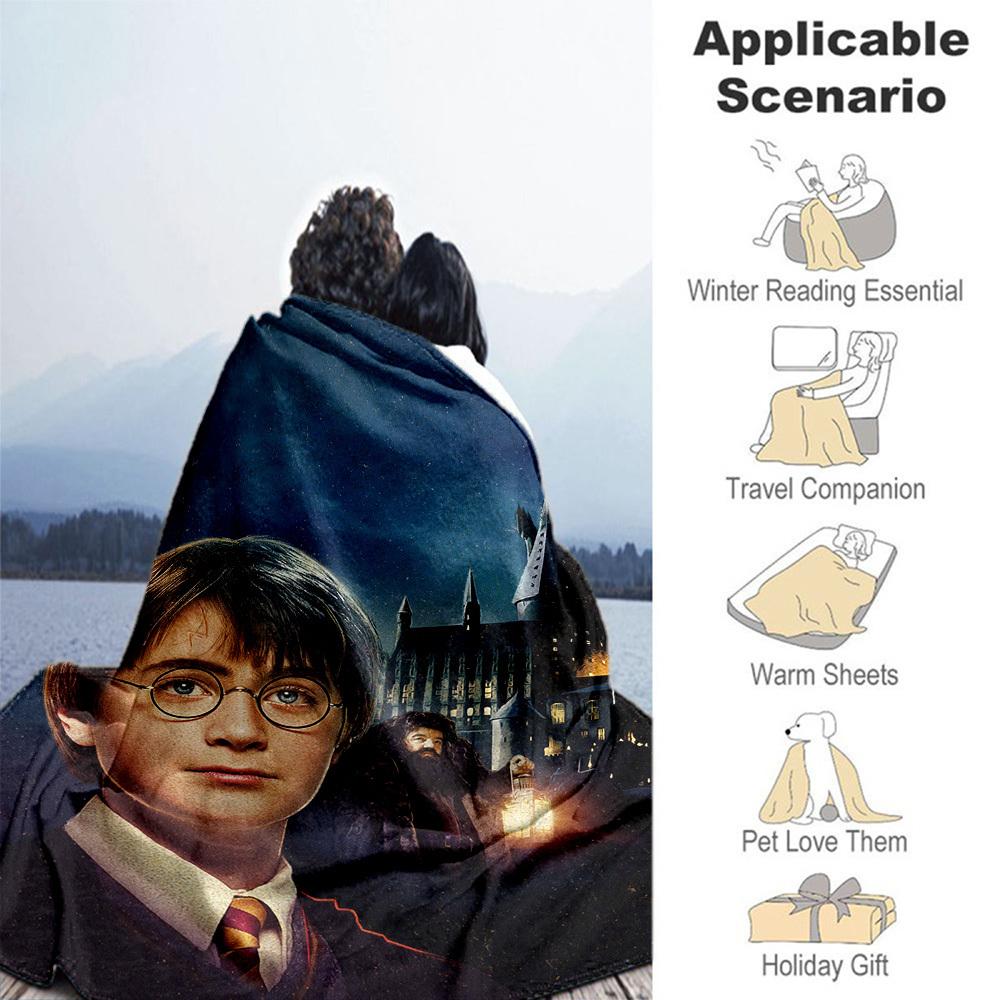 1 Stück Hogwarts Harry Potter Nacht Outdoor Flanell Überwurfdecke Ganzjahres Weiche Wärme, Heimdekoration 1031203
