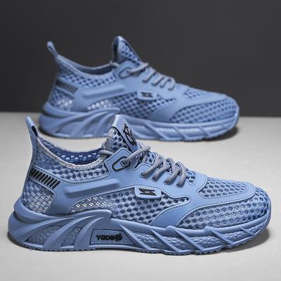 Chaussures pour hommes été nouveau chaussures en maille creuse respirante chaussures de sport pour hommes polyvalentes quotidiennes confortables décontractées course chaussures tendance