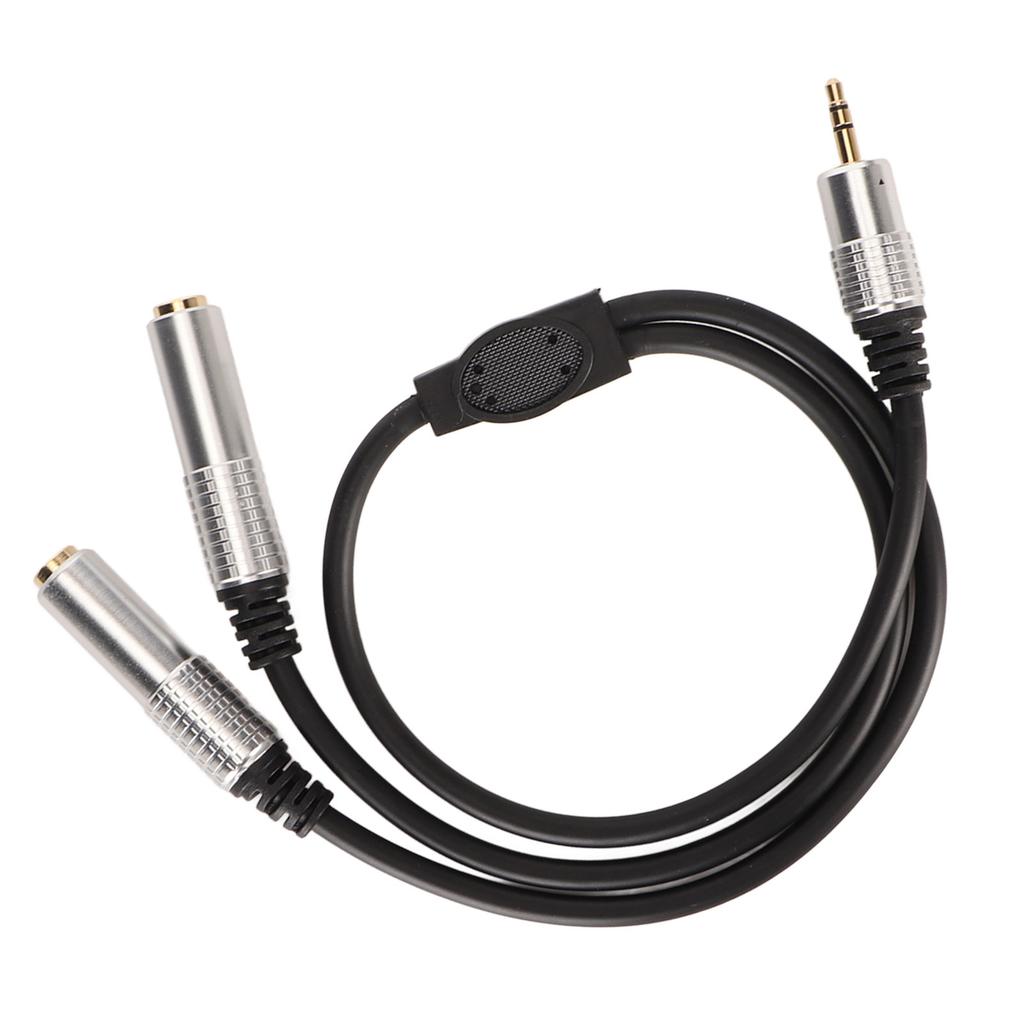 3.5mm to Dual 6.35mm Cable Male to Dual Female Plug and Play Y Splitter Cord for Microphone Speaker