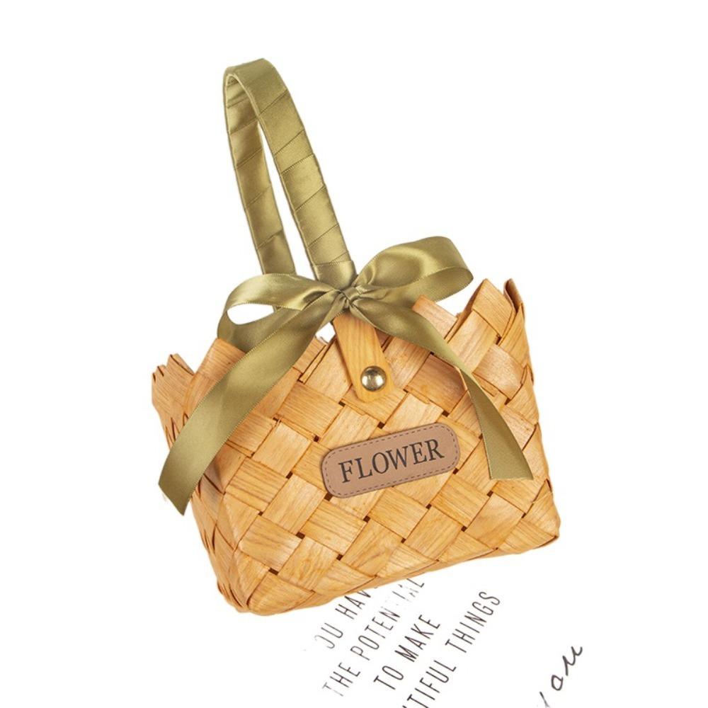 Handheld Flower Pots Handmade Sundries Organizer Portable Hanging Baskets  Outside