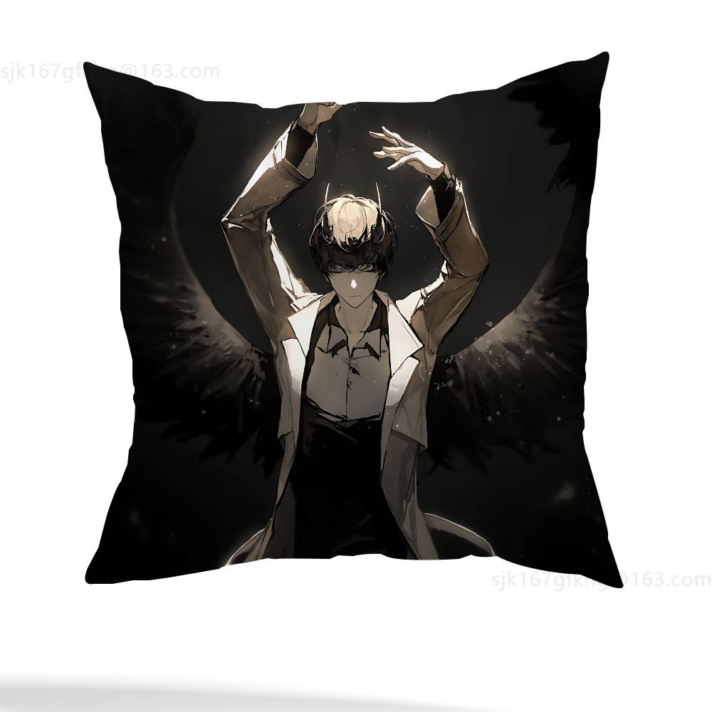 Anime Omniscient Reader Viewpoint Pillow Case Square Double-Sided Printing Short Plush Sofa Cushion Cover Bedroom Bedside Pillow