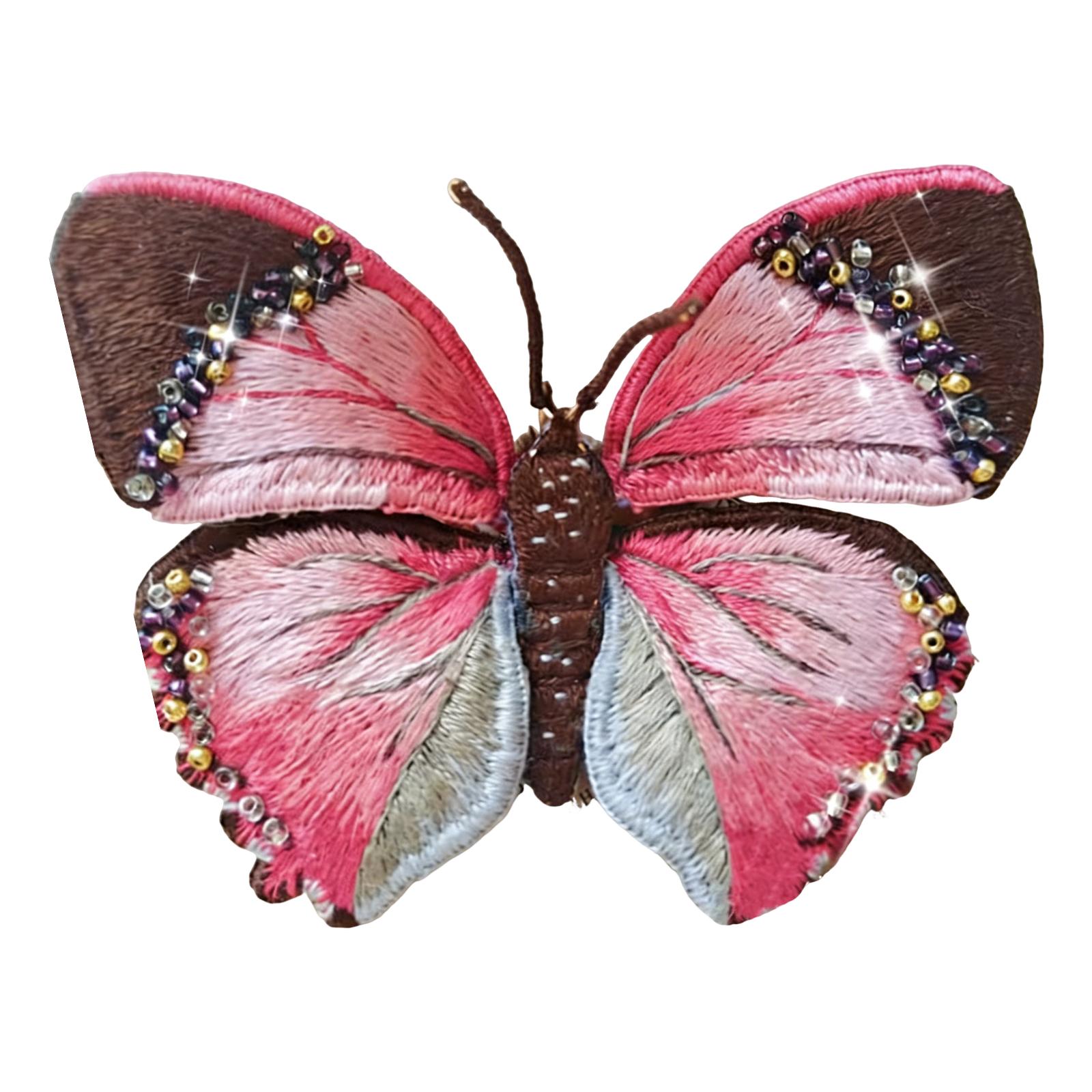 

DIY Embroidered Butterfly Brooch Embroidery Sewing Craft Brooch for Backpack Pants T-Shirt Jacket Bags Dress Jeans
