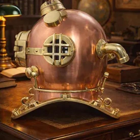 Kupfer Messing Tauchhelm Nautisch Maritim Dekor Taucherhelm 18 Zoll