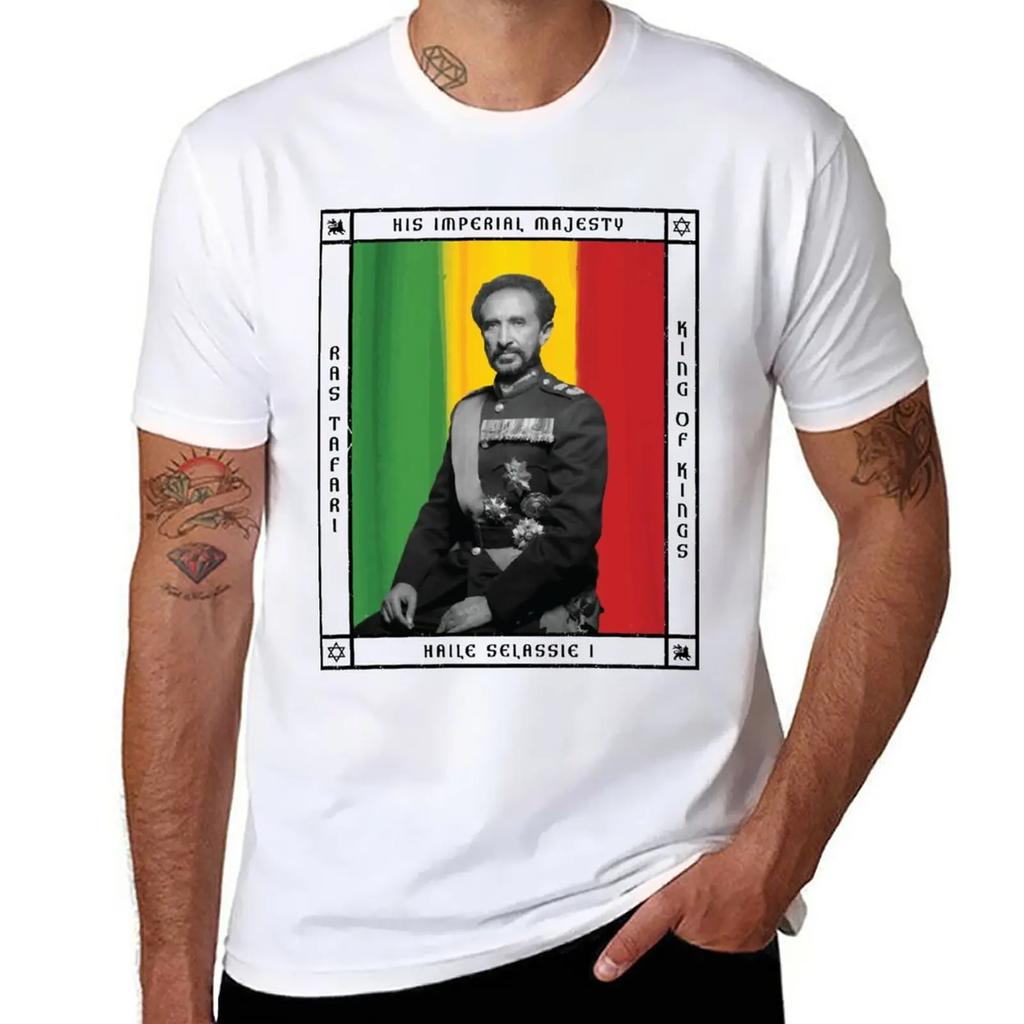 New His Imperial Haile Selassie I King Of Kings T-Shirt Anime Quick Drying T-shirt Cat Shirts Mens T Shirts Pack
