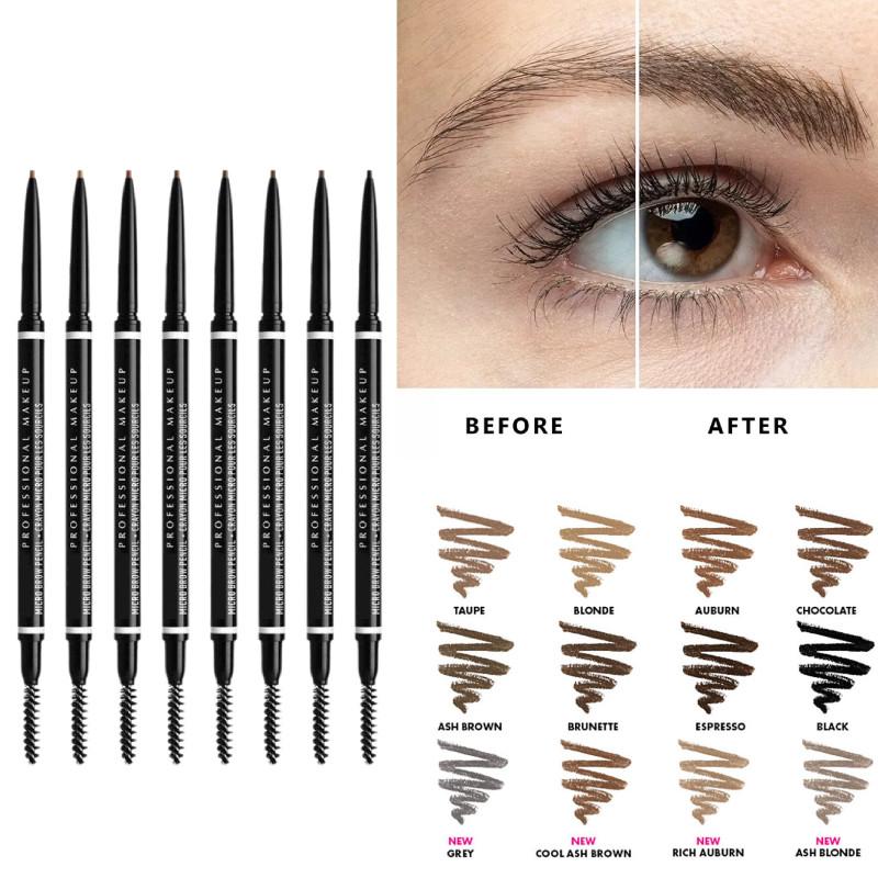 Micro Eye Brow Pencil Dual-ended Precision Brow Pencil For Natural Long-lasting Look