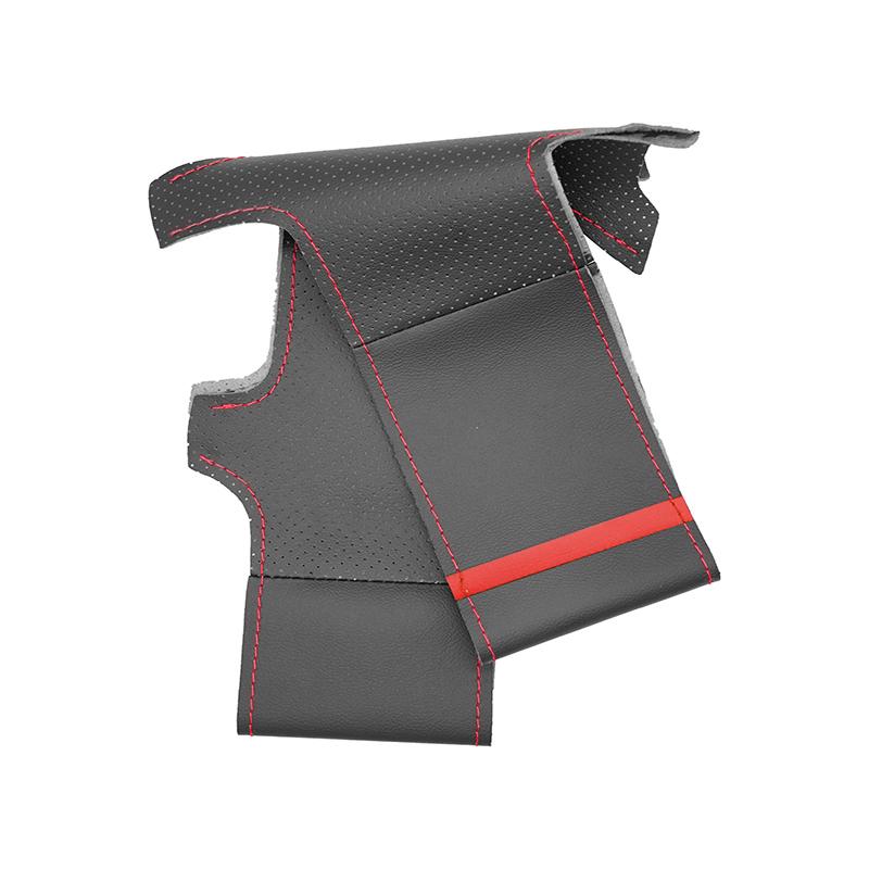Car Styling Perforated Leather Steering Wheel Cover Trim For Honda Fit Jazz City 2009 - 2011 2012 2013 Insight 2010-2014 Red