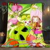 Digimon 2D Flat Pattern Flannel Blanket High Quality All Seasons Warmth and Comfort Perfect for Christmas Gifts.MMT0918426