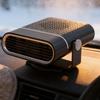 Tragbarer Heizlüfter für Auto 150W Schnelle Heizung 360 Grad Drehung 12V Tragbarer Autoheizlüfter und Entfroster für Innen Außen Garage