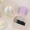 Arch Shaped Vanity Mirror Elegant Desktop Stand Mirror Personalized Dressing Mirror  Home Use