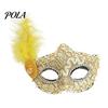 Venetian Masquerade Mask Halloween Princess Half Face Mask, Party High End Ball with Lace Feather Rhinestones, Adjustable Ribbon Women Accessory