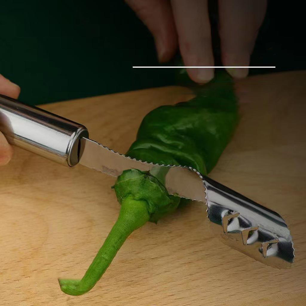 Stainless Steel Pepper Core Seed Remover Multi-functional Corer