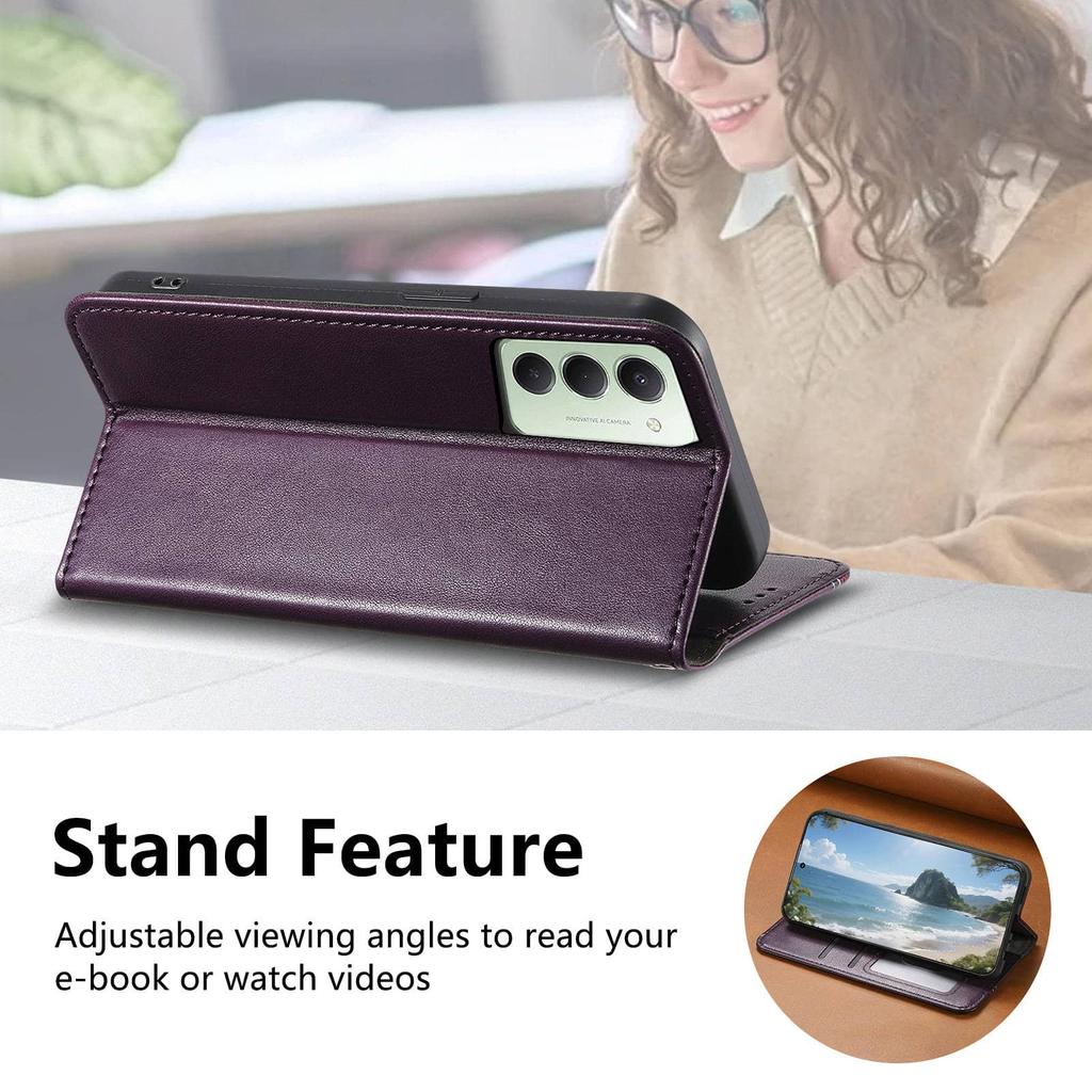 Flip Wallet Case for Redmi 13 14C 15 Note 10 JE 12 Turbo 13 14 15 Pro Plus 5G, Magnetic Folio Cover with Card Holder Shockproof