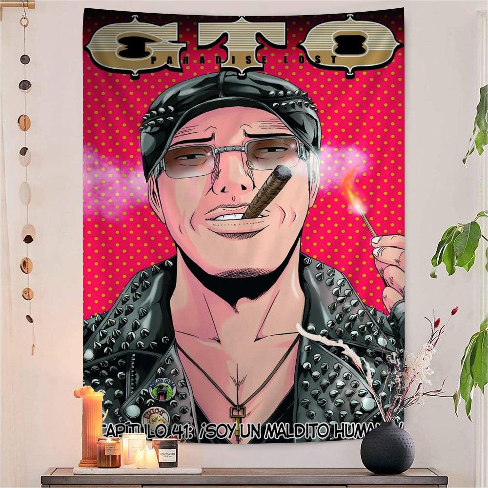 

Anime GTO Colorful Tapestry Wall Hanging Bohemian Wall Tapestries Mandala Wall Art Decor 74x94cm(29x37in)