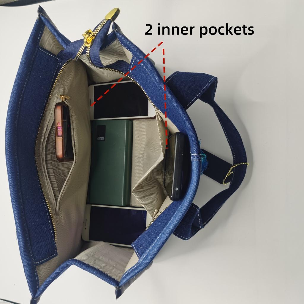 Fashionable womens bag, denim bags, big volume jean bags,Tote bag