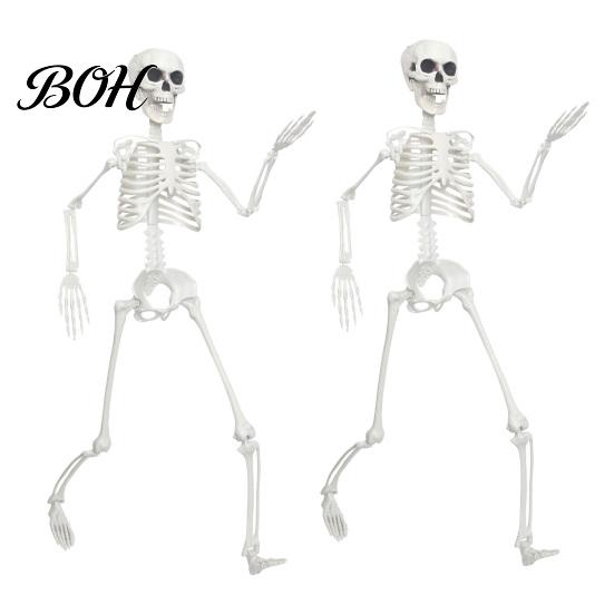 Halloween Skelett Dekoration 3ft Lebensgroßes Skelett, Vollkörper Posierbare Kunststoff Requisite, Realistische Verstellbare Figur Menschliche Knochen Modell für Garten
