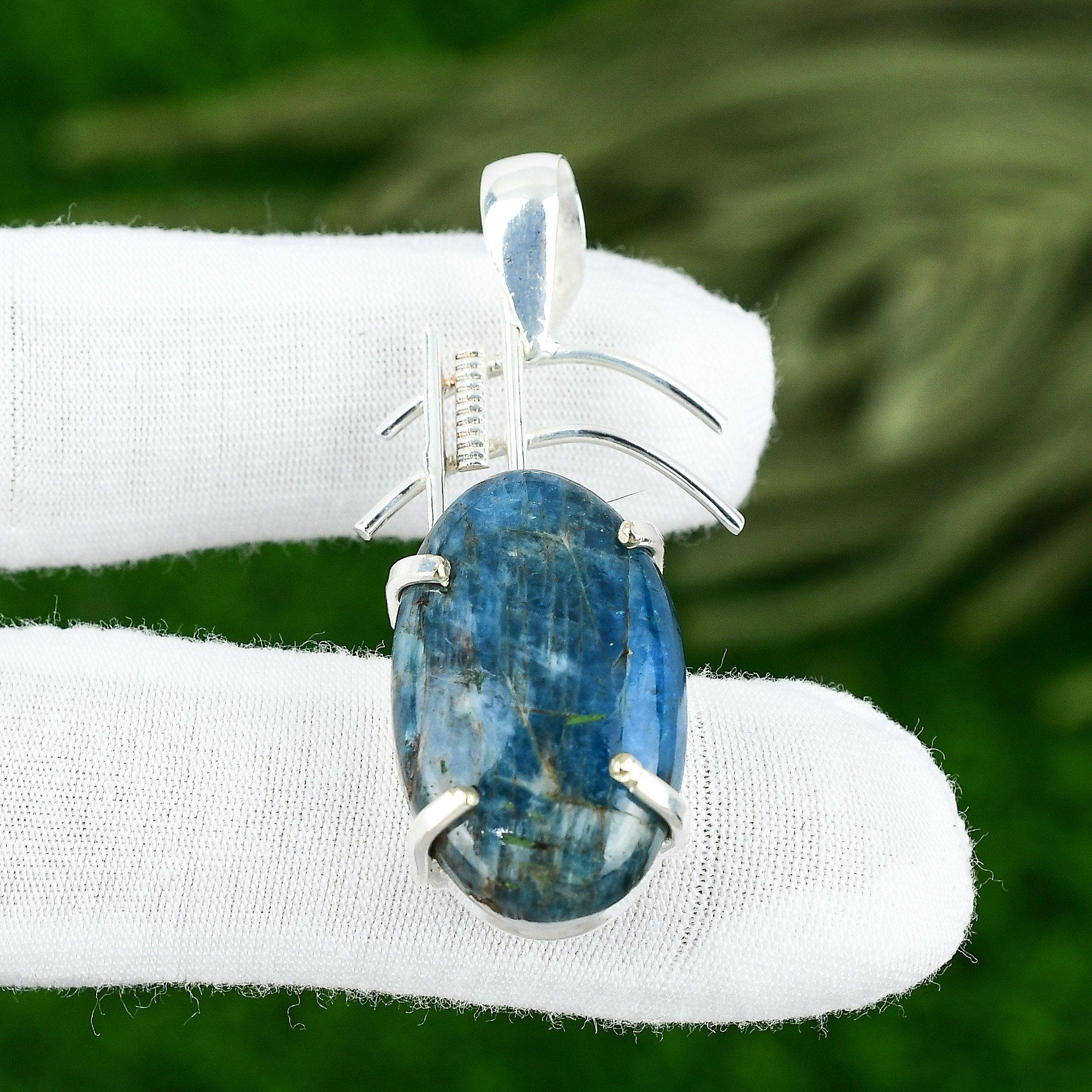 

Neon Apatite Stone Daughter Anniversary Engagement Pendant 925 Sterling Silver