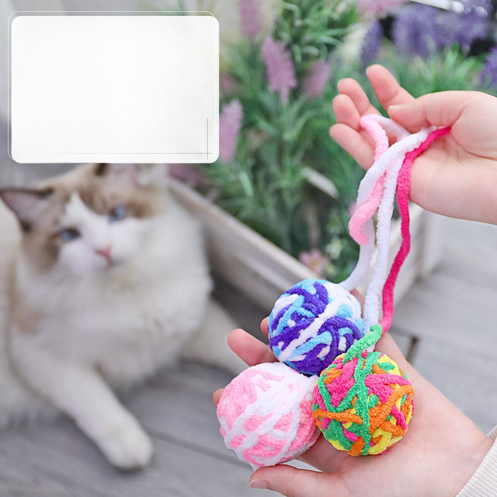 Yarn Ball Cat Toys Cat Toys  Cat Sticks To Relieve Boredom  Teeth Grinding and Chewing Supplies