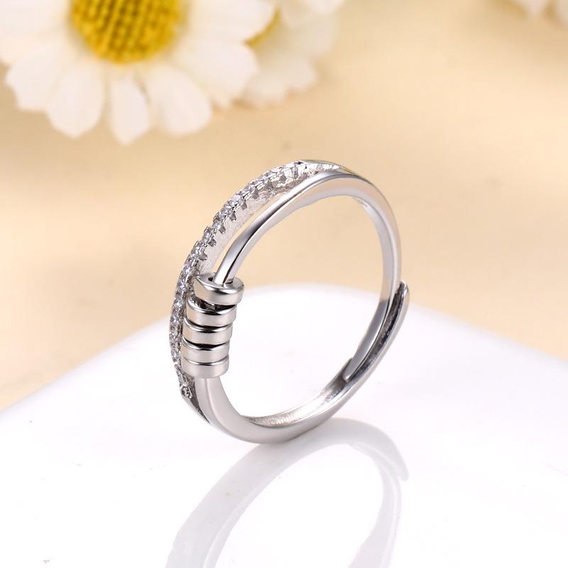 

Dongdaemun Women s Simple Fortune Ring - Influencer Style Jewelry Adjustable Open