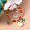 Europäisches & Amerikanisches Weihnachts-Schneeflocken-Weihnachtsmann-Perlenarmband
