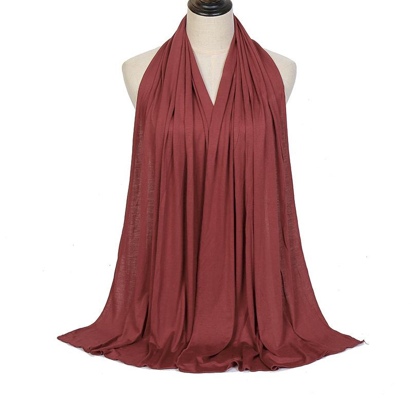 Modal Cotton Jersey Hijab Scarf For Women Stretch Shawl Plain Muslim Headband Fashion Solid Color Long Muffler 170*60cm